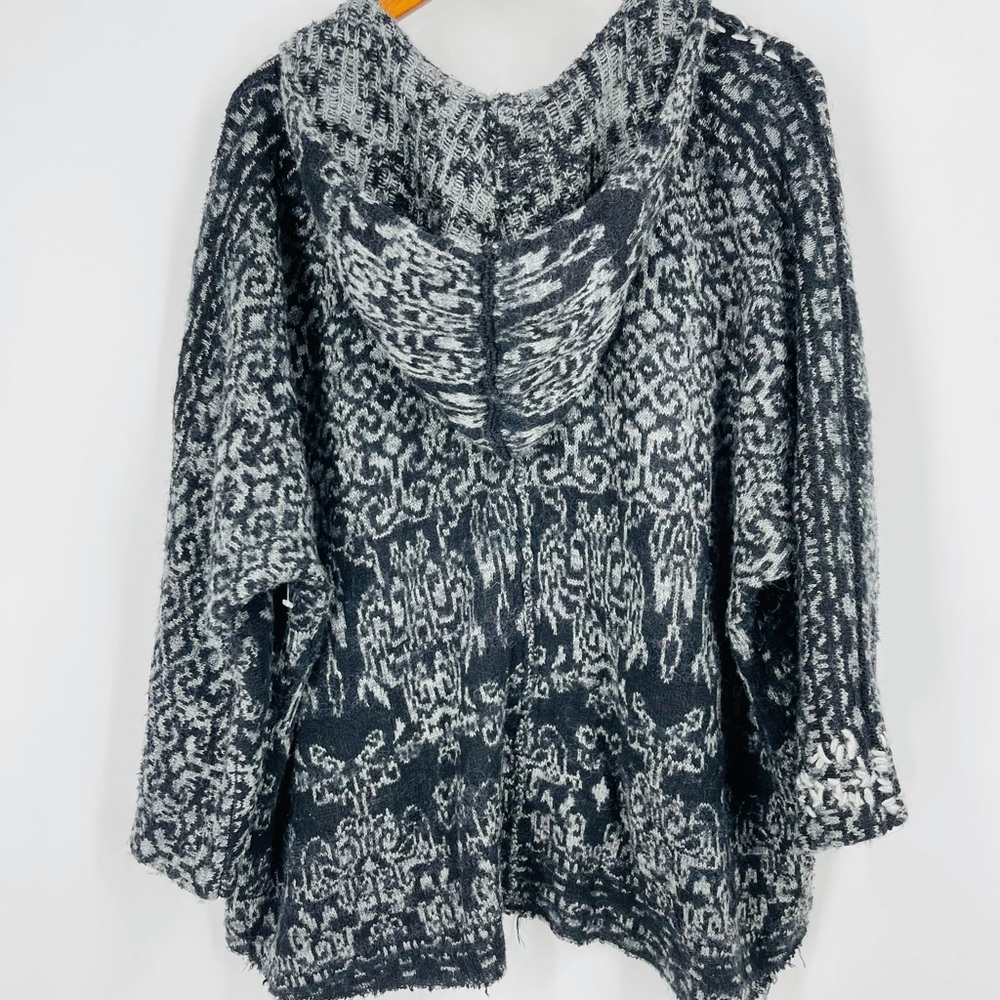 ✨NWT Free People Oversized Slouchy Boho Fuzzy Wool Alpaca Hooded Grunge Sweater - Picture 8 of 16